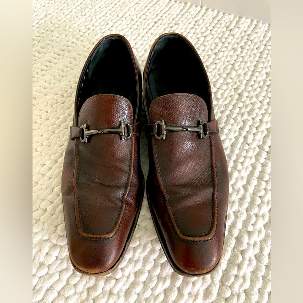 Grained Leather Loafers